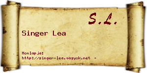 Singer Lea névjegykártya